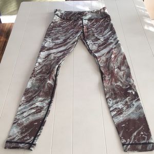 Vimmia Green/Brown Marble Effect Yoga Pants
